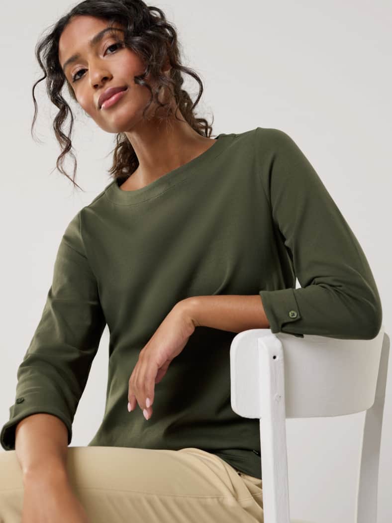 Baumwollshirt Softrib Oliv