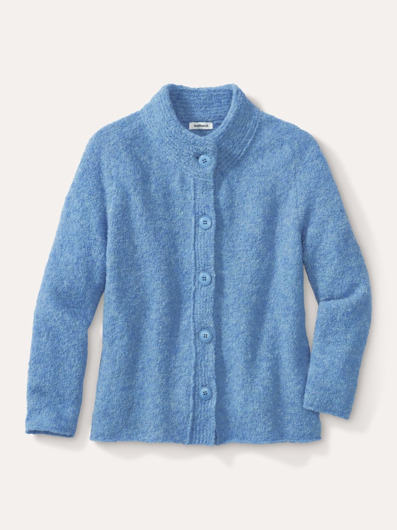 Baby Alpaka Strickjacke Jeansblau