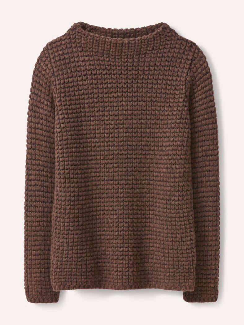 Pullover in Grobstrickoptik Kastanie