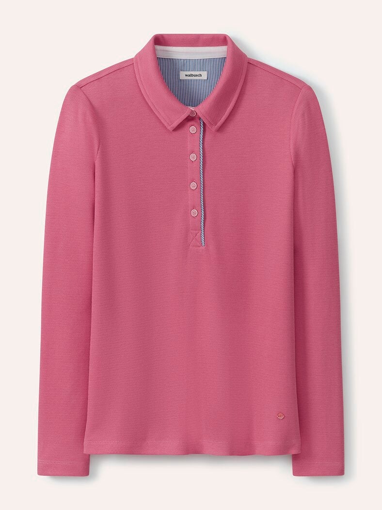 Poloshirt Strukturmuster Malve