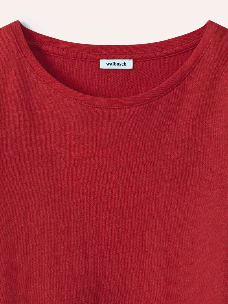 Baumwollshirt aus Flammengarn Signalrot