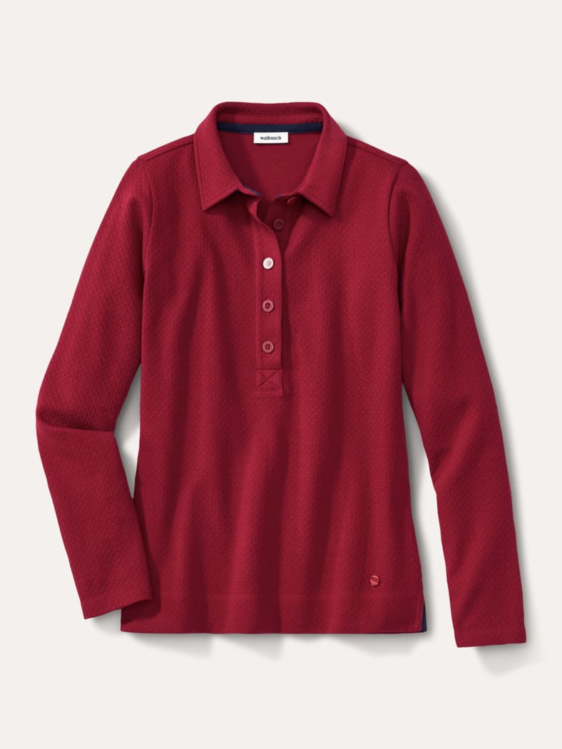 3D Struktur Polo Dunkelrot