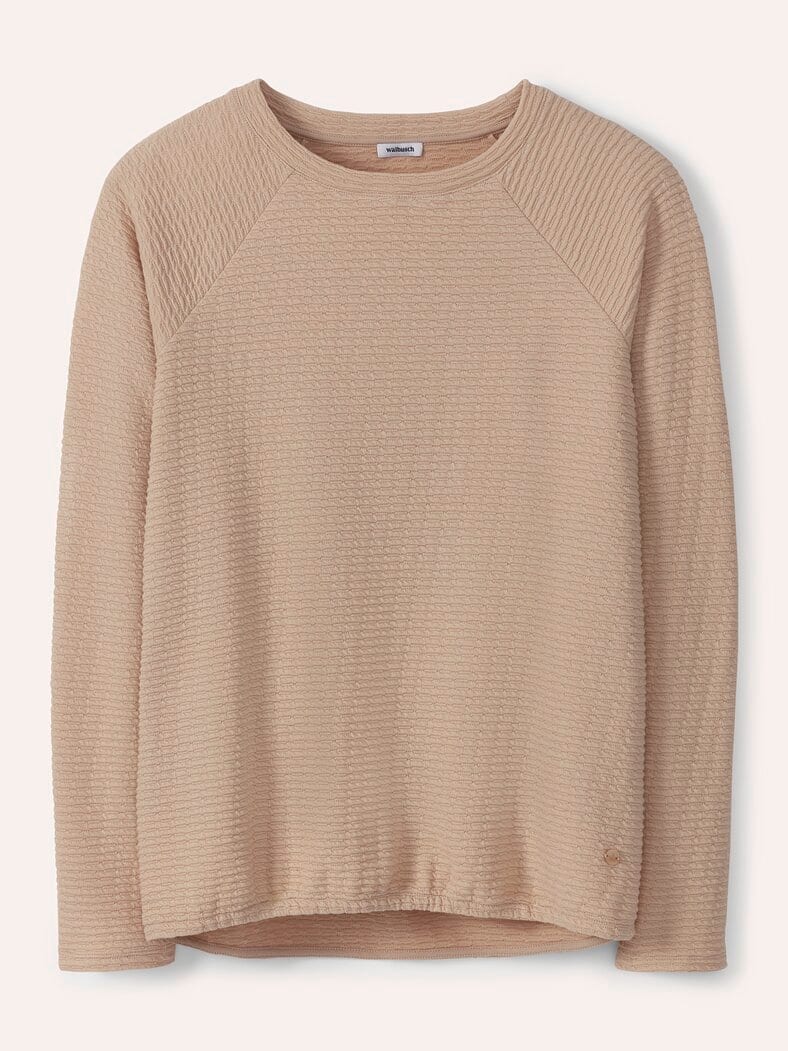 Sweatshirt mit Struktur Sand