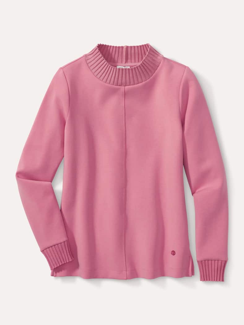 Sweatshirt mit Strick Rosenholz