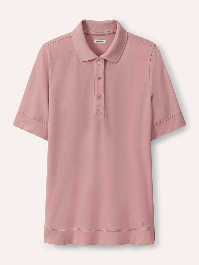 Pimacotton Basic Polo  Halbarm Altrosa