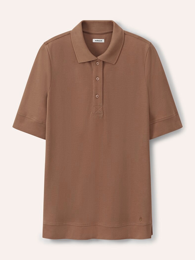 Pimacotton Basic Polo  Halbarm Praline