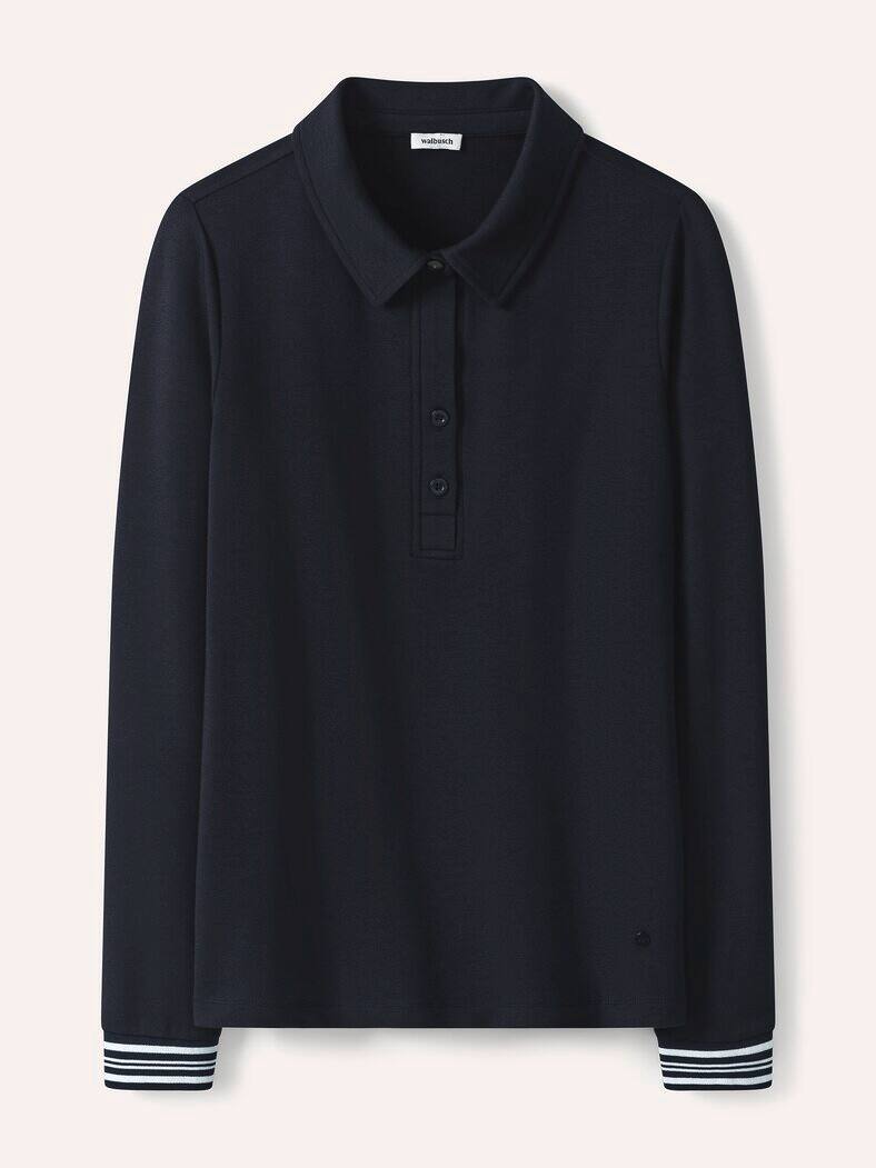 Poloshirt Contrastdetail Nachtblau