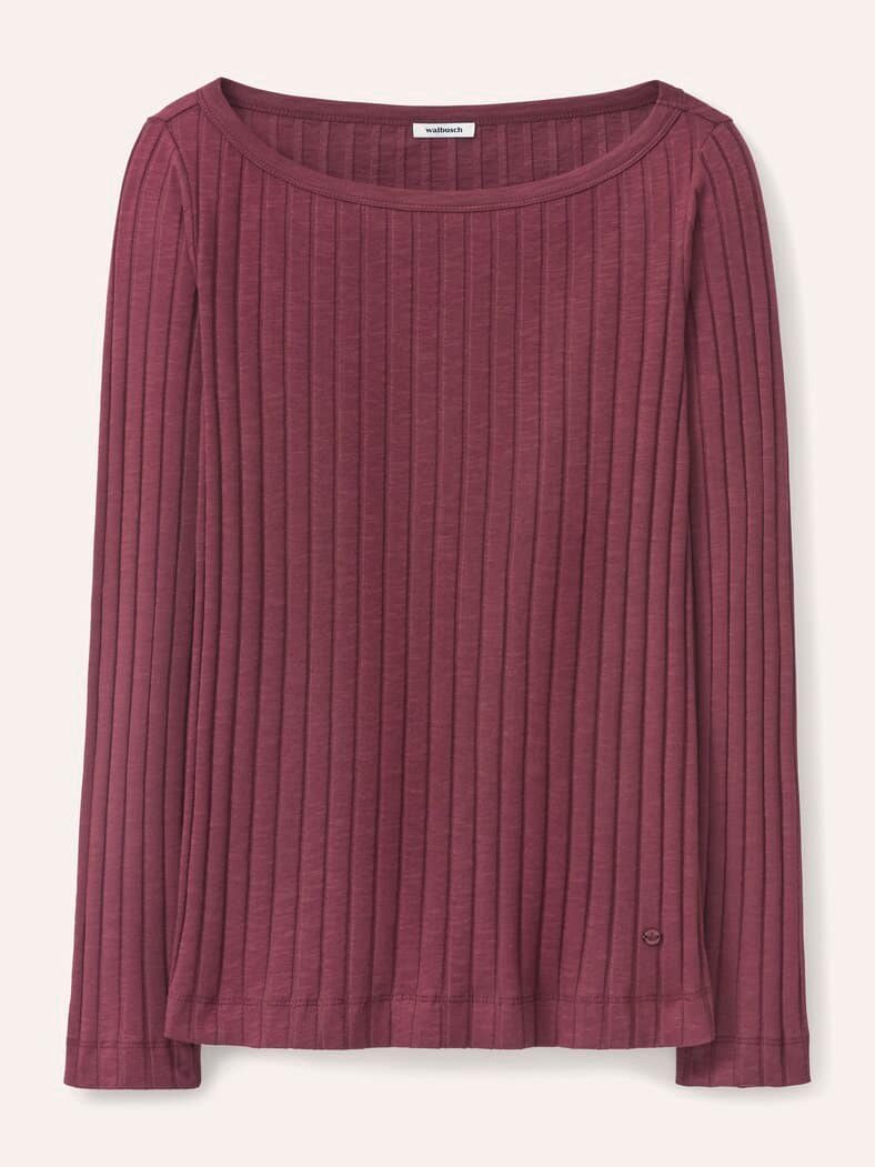 Shirt mit Rippenstruktur LA Merlot