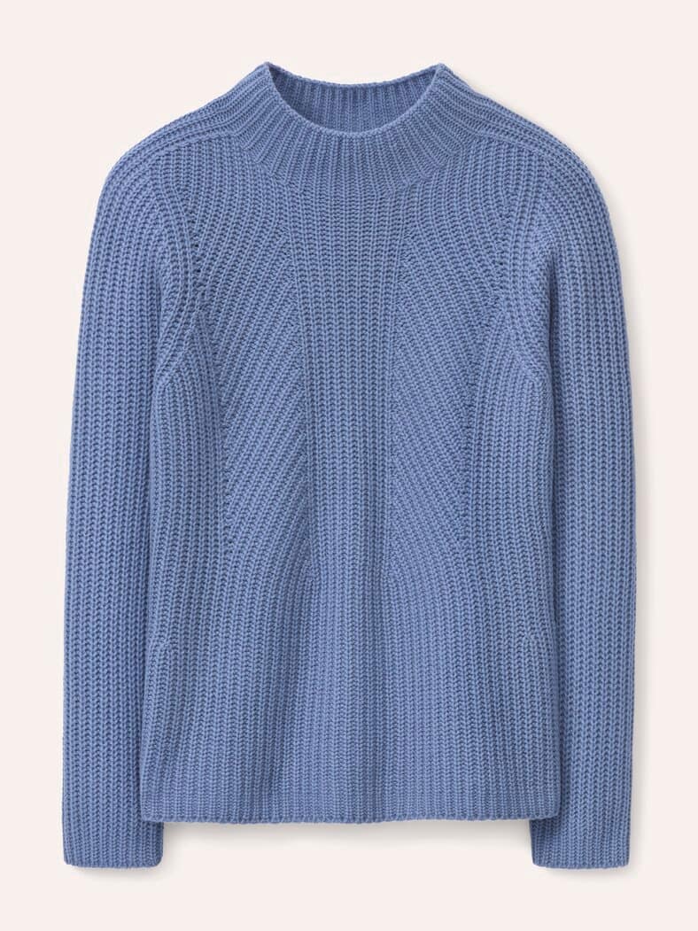 Cashmino Pullover Nahtlos Smokey Blue