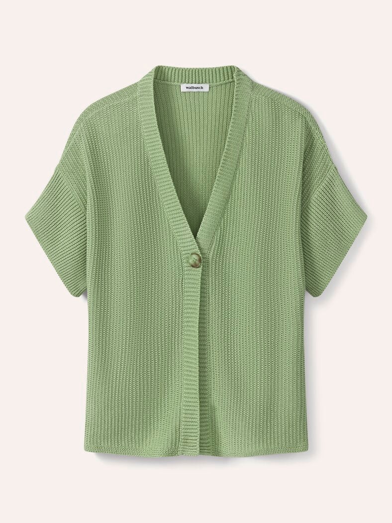 Strickweste Strukturmuster Salbei