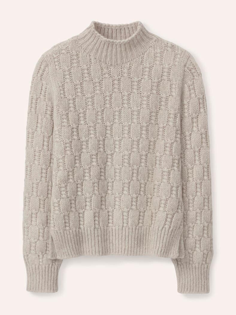 Pullover mit Zopfmuster Kitt