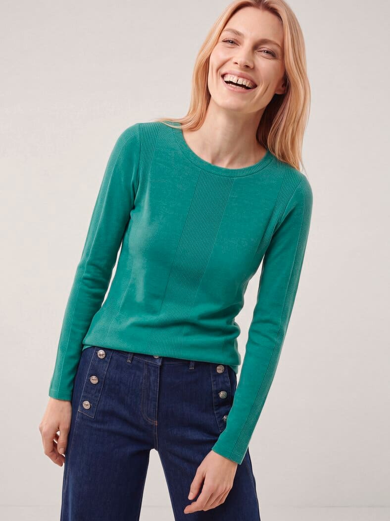 Shirt in Feinstrickoptik Emerald
