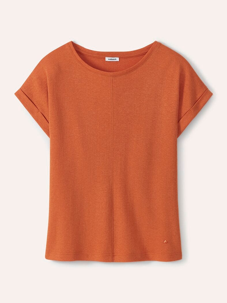 Kimonoshirt Leinenmix Dunkelorange