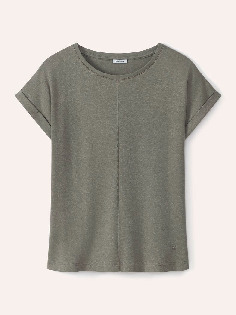Kimonoshirt Leinenmix Khaki