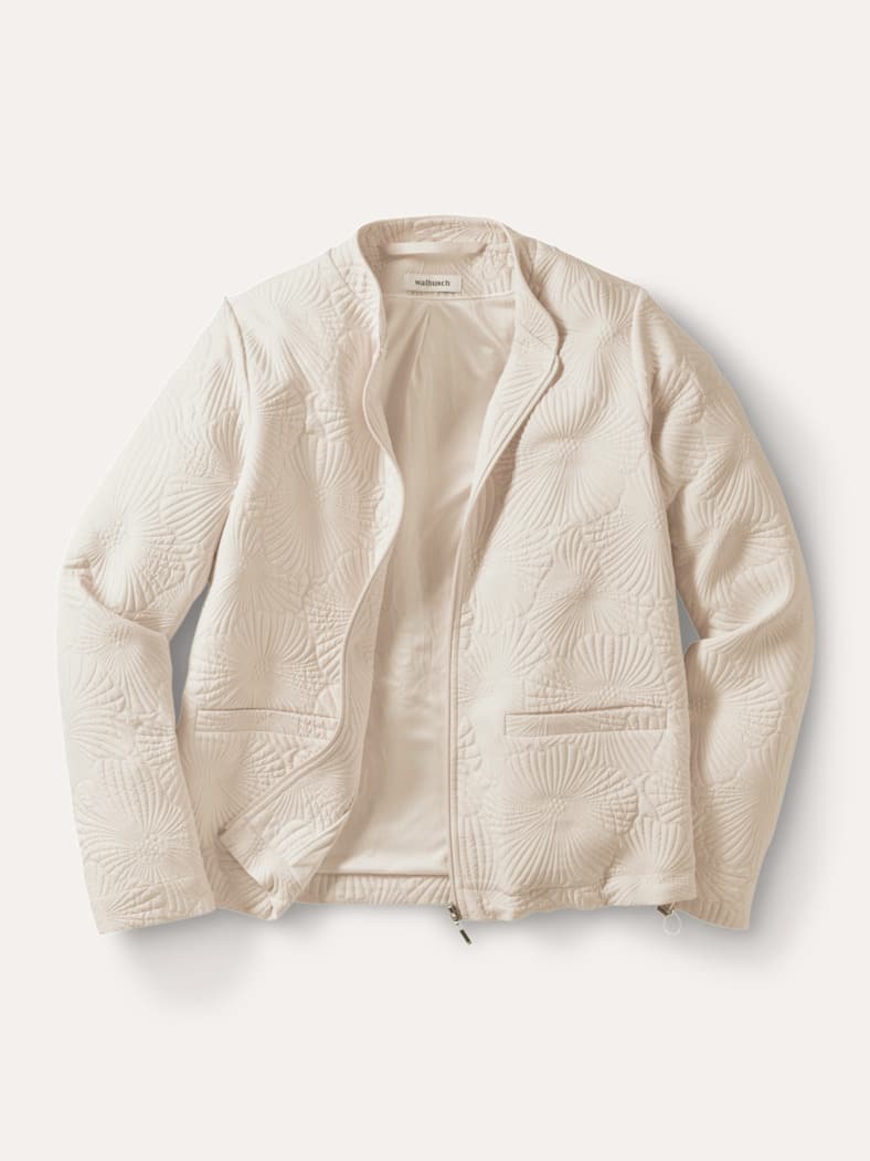 Strukturblouson Creme