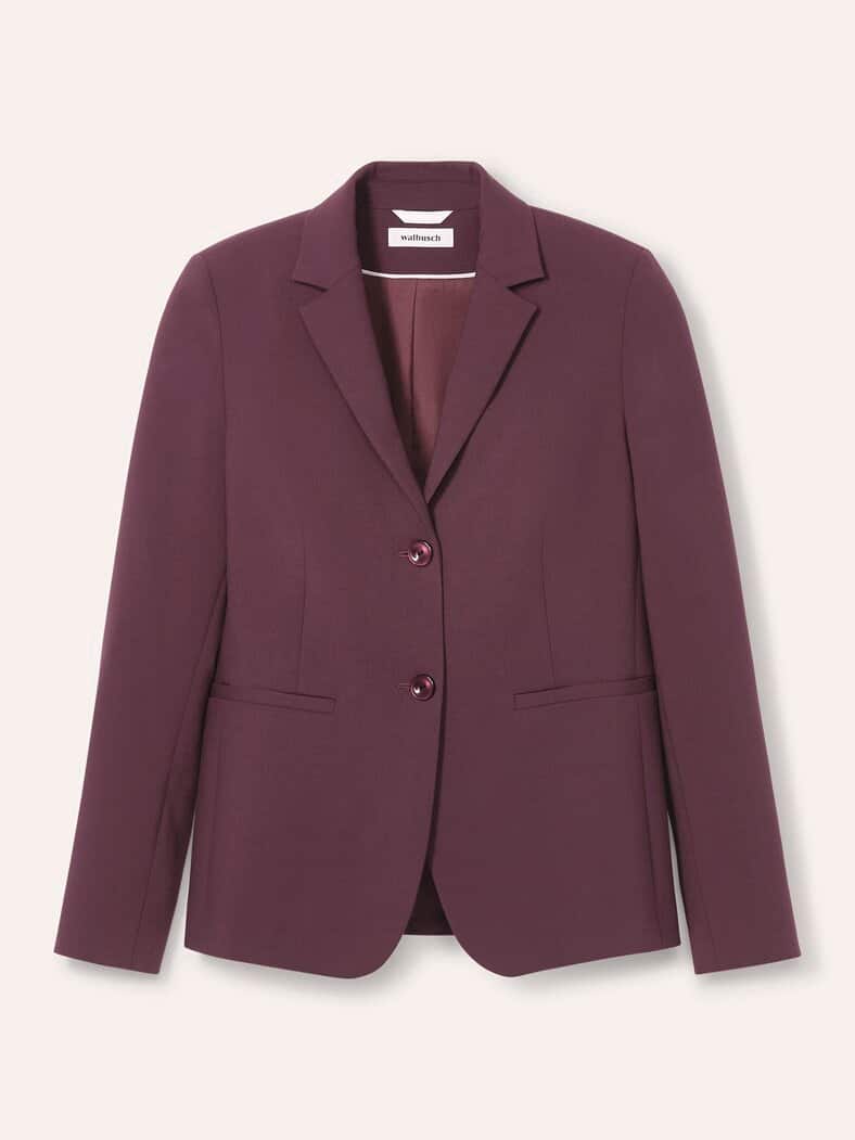 Knitterarmer Blazer mit Revers Merlot