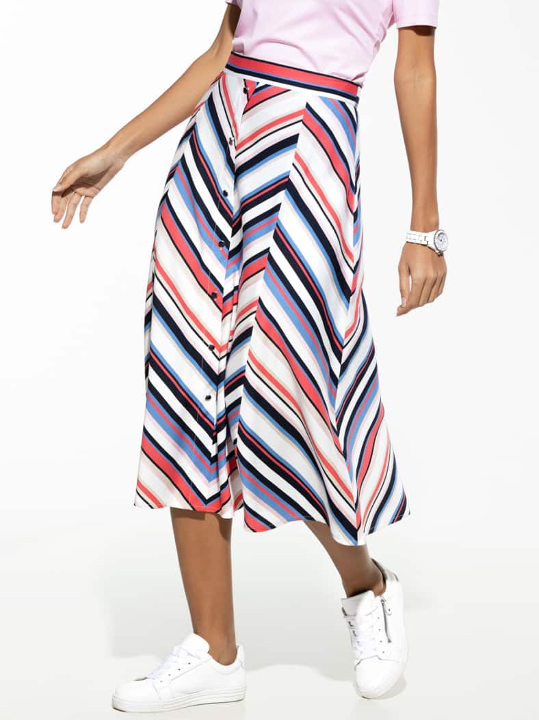 Leinenmix Rock Premium Blau/ Weiß