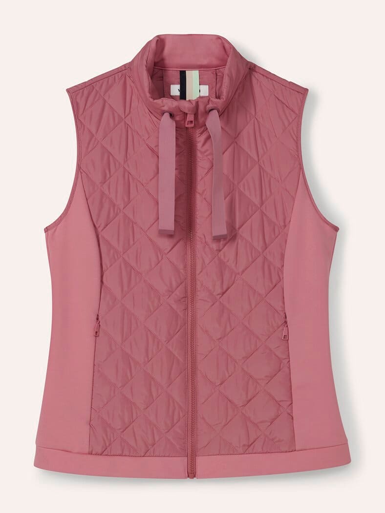 Leichtweste Materialmix Rosenholz