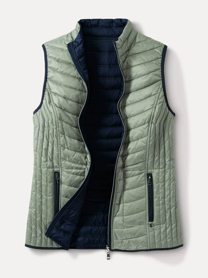 Wende-Steppweste Khaki/Marine