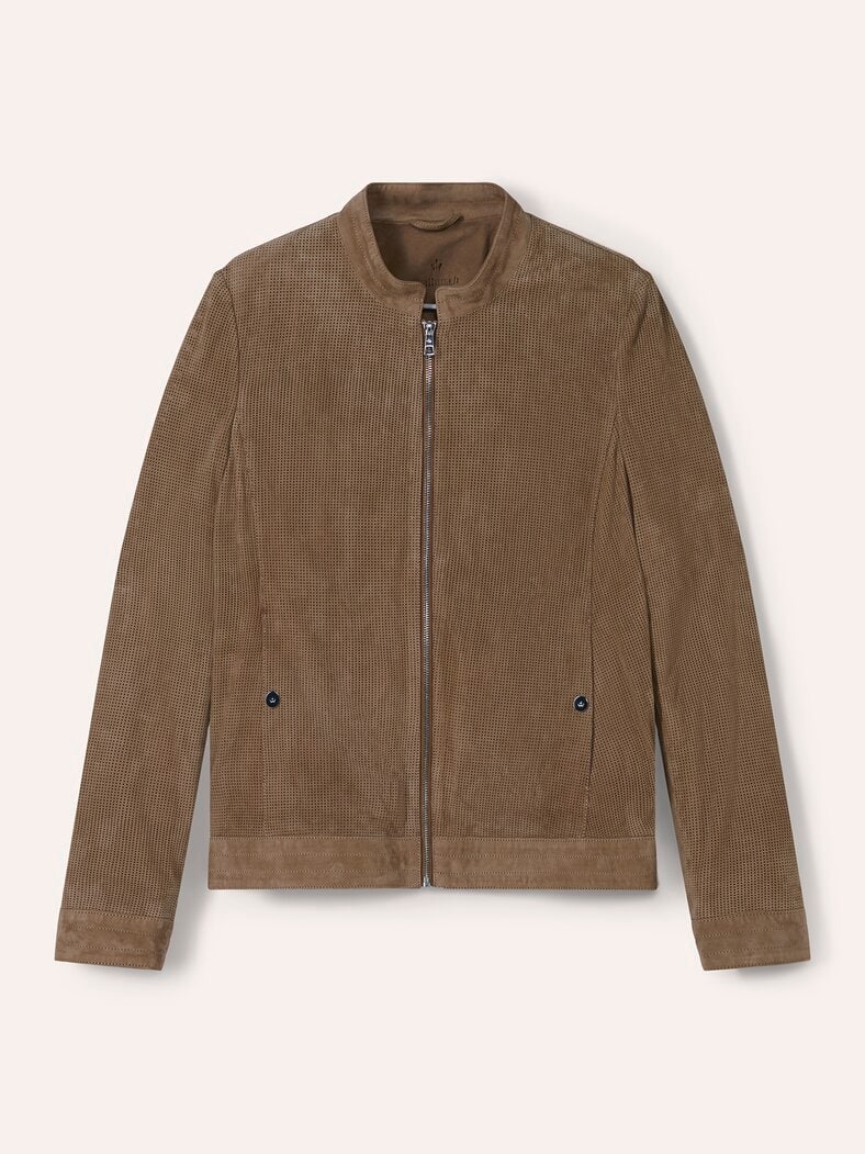 Ziegenvelours Perfo Blouson Caramel