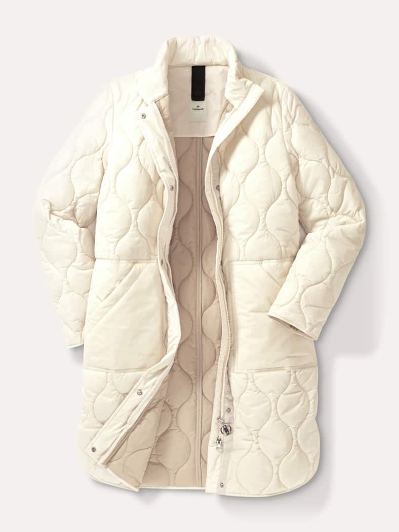 Sandwich-Leicht-Steppmantel Creme