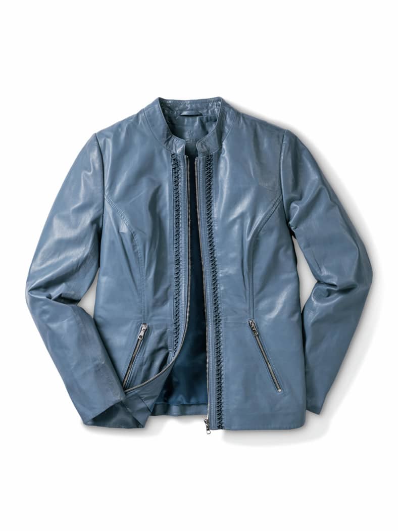 Lammnappa Jacke Sommerleicht Horizontblau