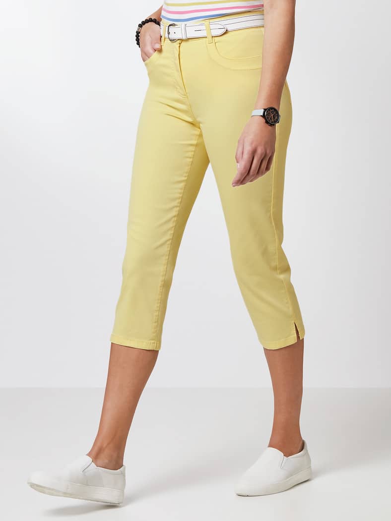 Baumwoll-Capri Supersoft Zartgelb