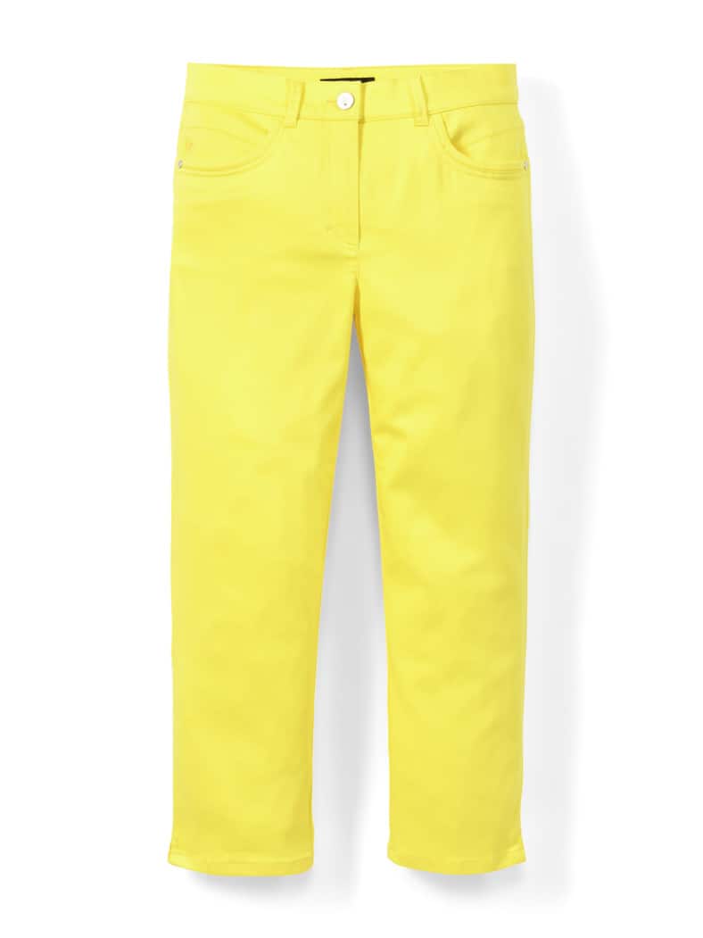 Extraglatt Baumwollcapri Auroragelb