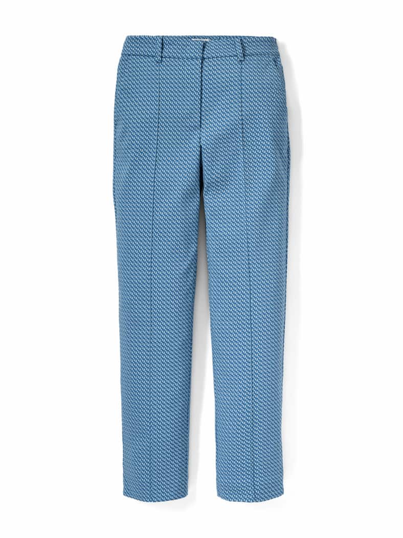 7/8-Jacquardhose Minimal Marine