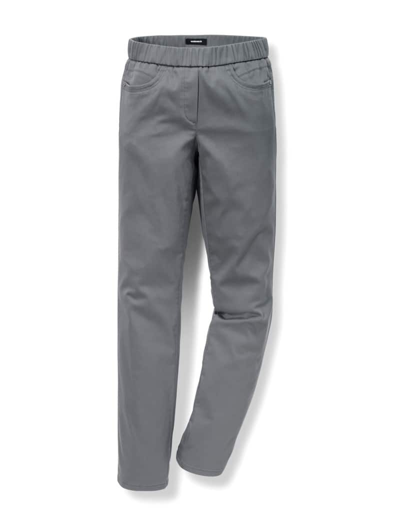 Thermo-Extraglatt Baumwollhose Anthrazit