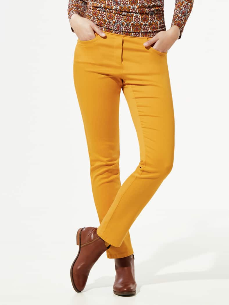Thermo-Extraglatt Baumwollhose Safran
