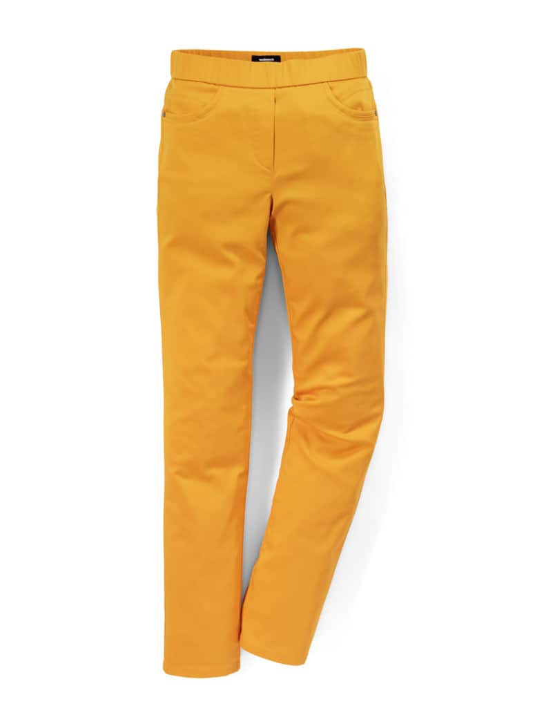 Thermo-Extraglatt Baumwollhose Safran