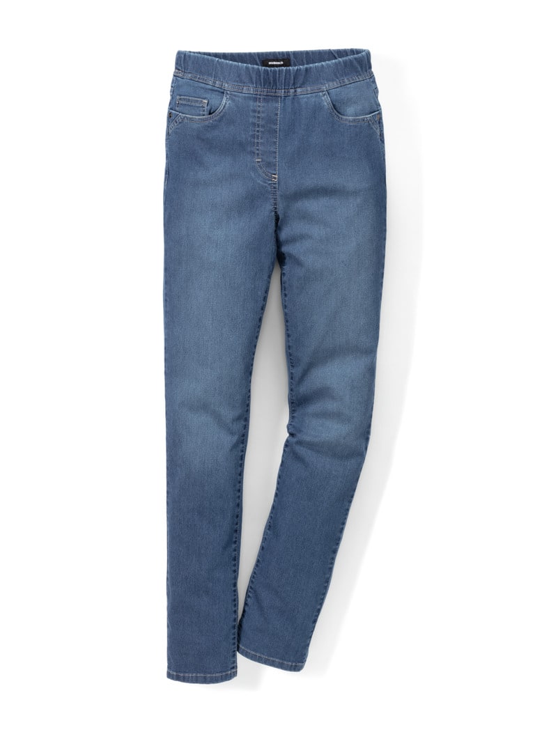 Yoga-Schlupfjeans Mid Blue