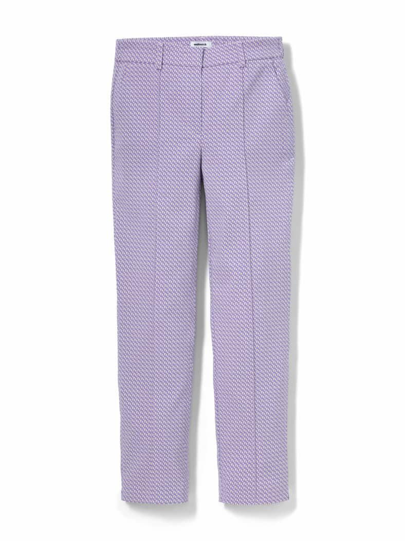 7/8-Jacquardhose Minimal Flieder/Lavendel