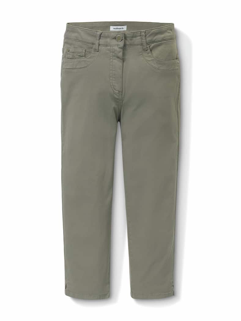 Baumwoll-Capri Supersoft Khaki