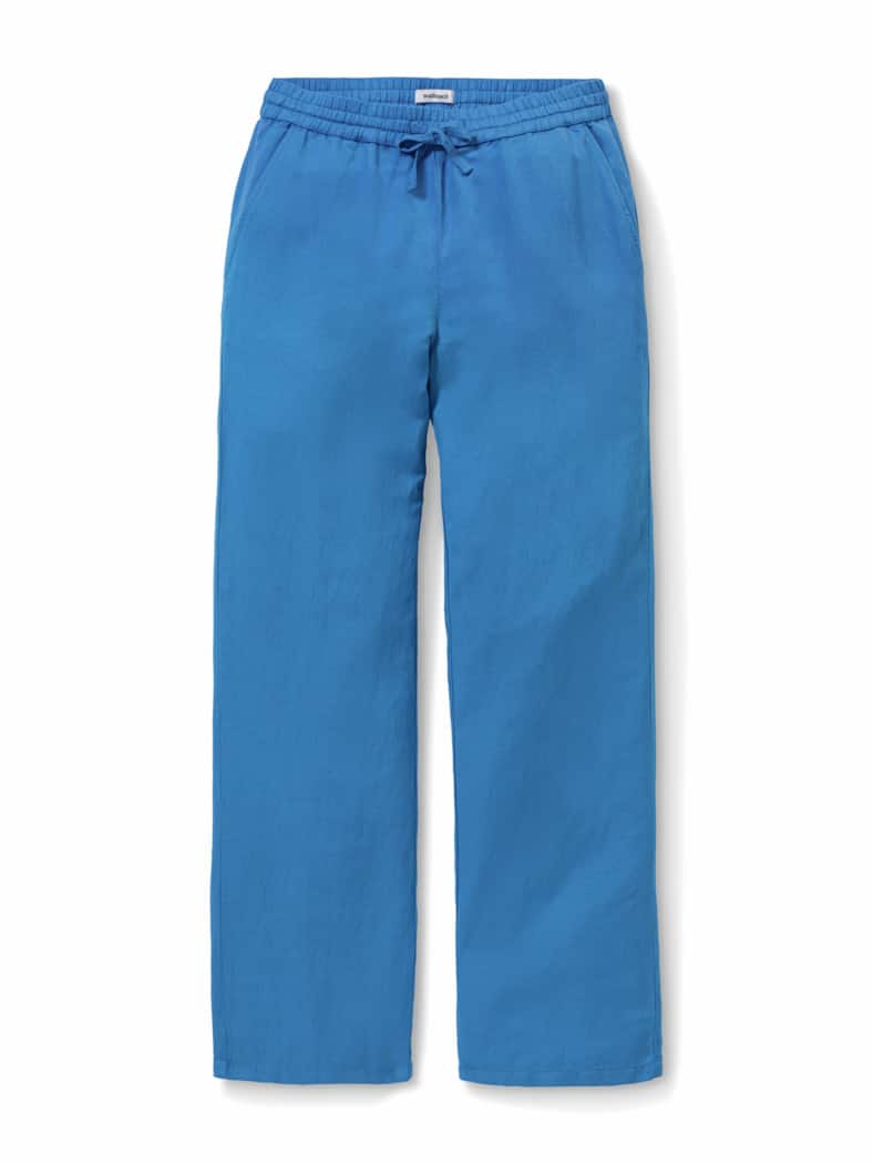 Marlenehose Leinenmix Königsblau