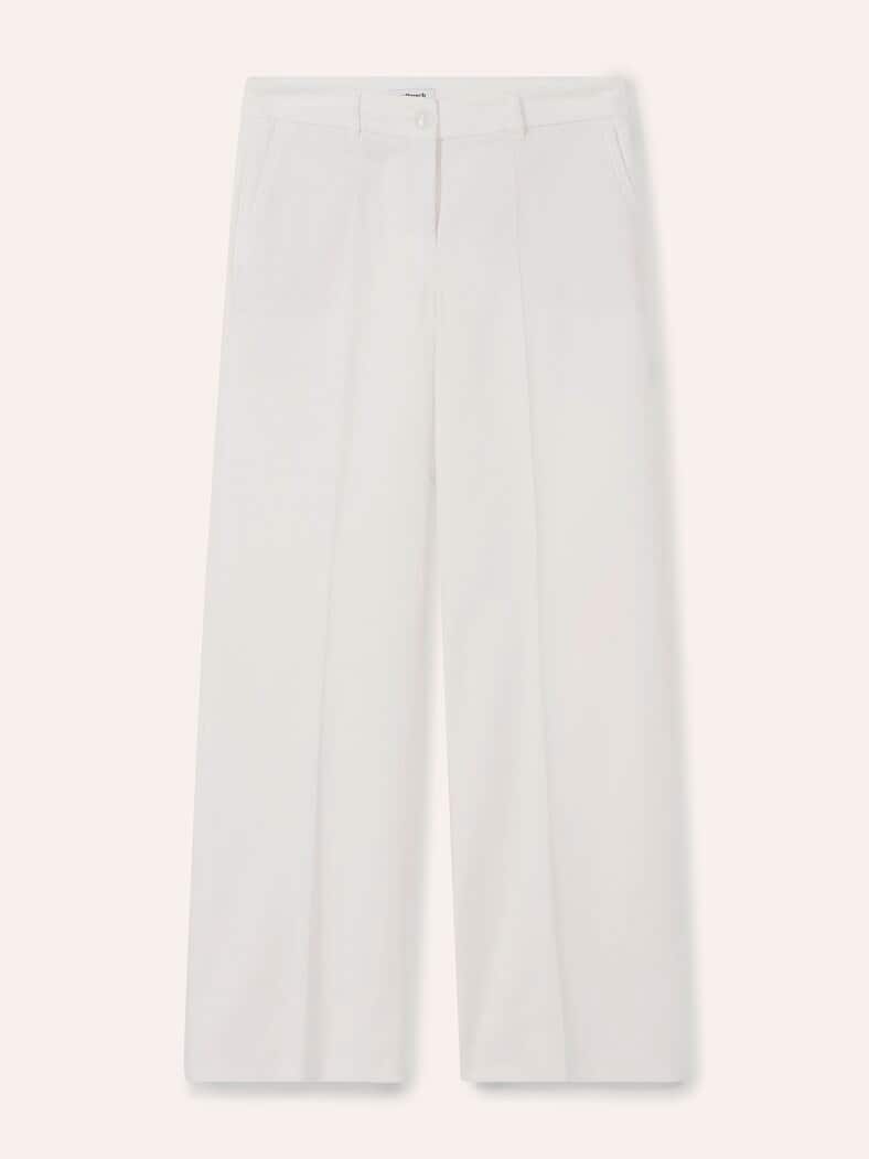 Marlenehose mit Struktur Creme