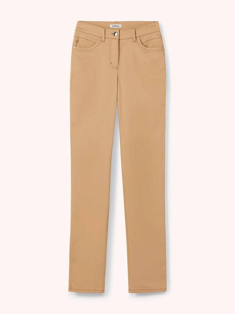 Extraglatt Baumwollhose Sand