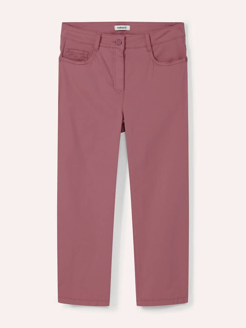 Capri aus Baumwollmix Rosenholz