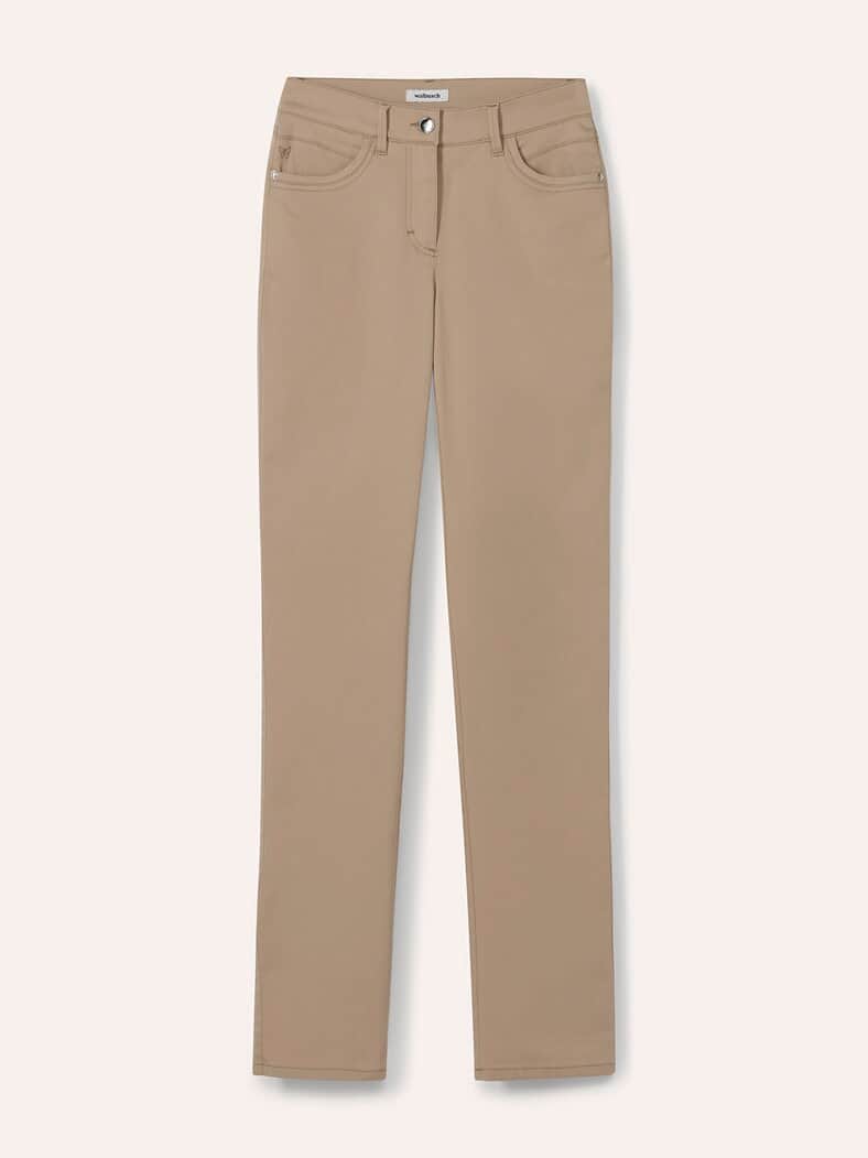 Extraglatt Baumwollhose Slim Fit Sand