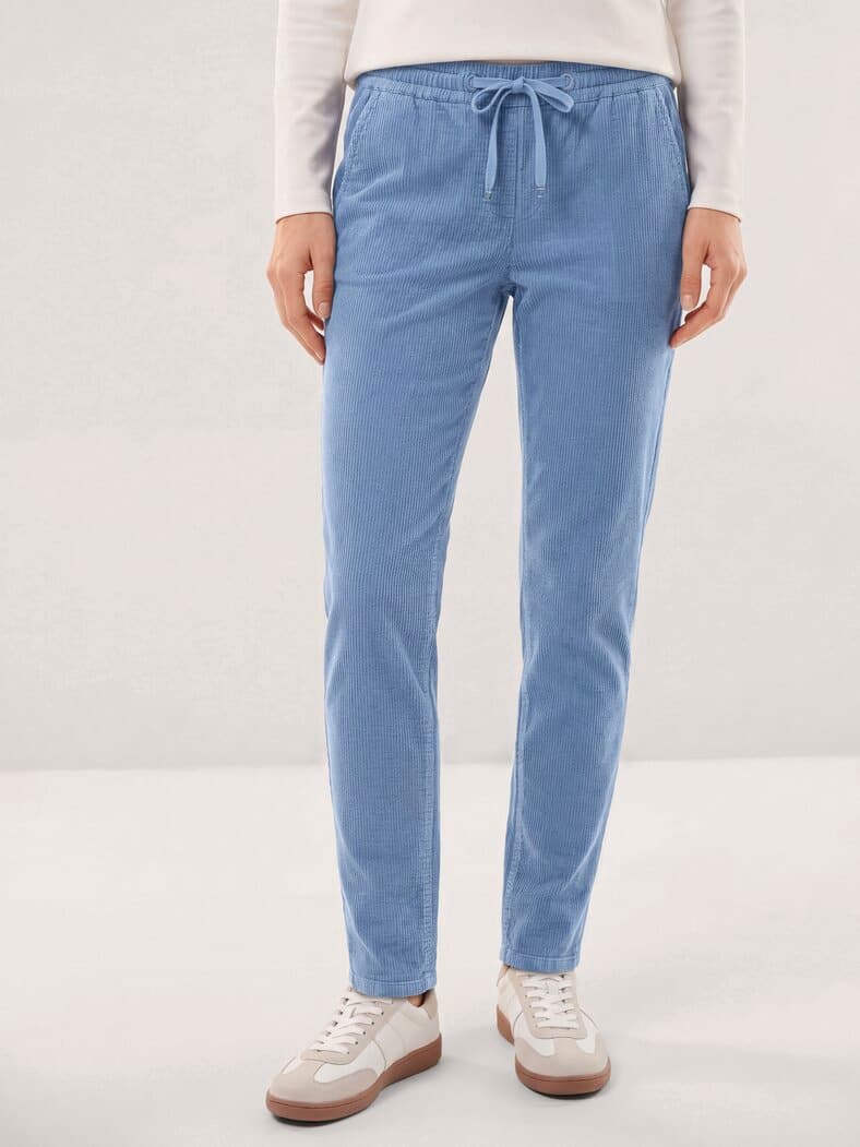Jogpant aus weichem Cord Smokey Blue