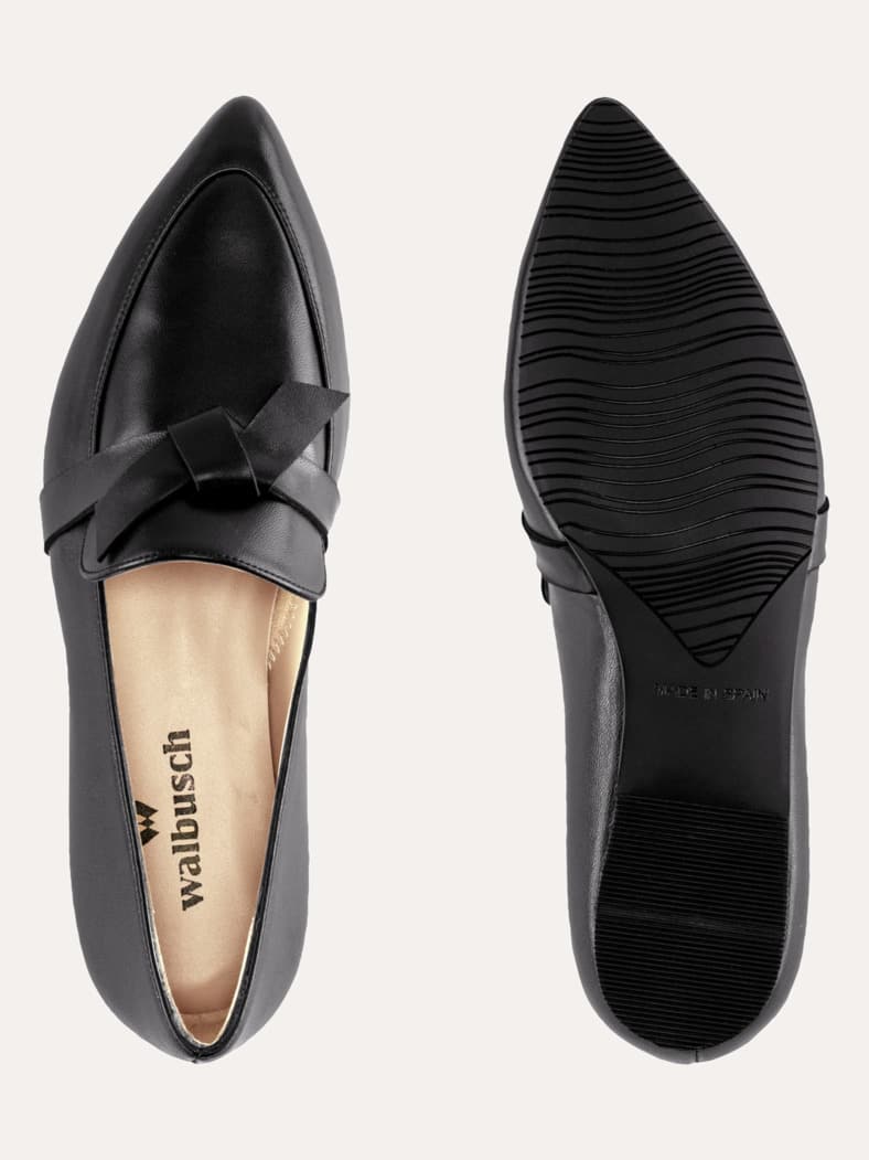 Soft Loafer mit Schleife Schwarz