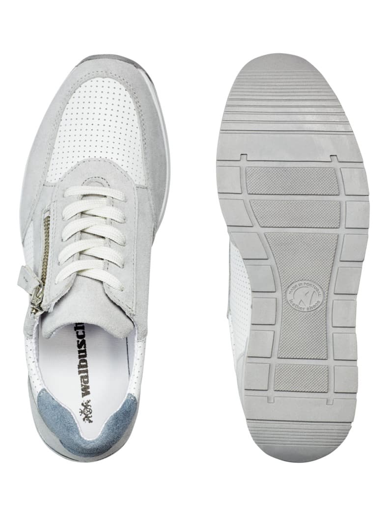 City Perfo-Sneaker Weiß/Grau