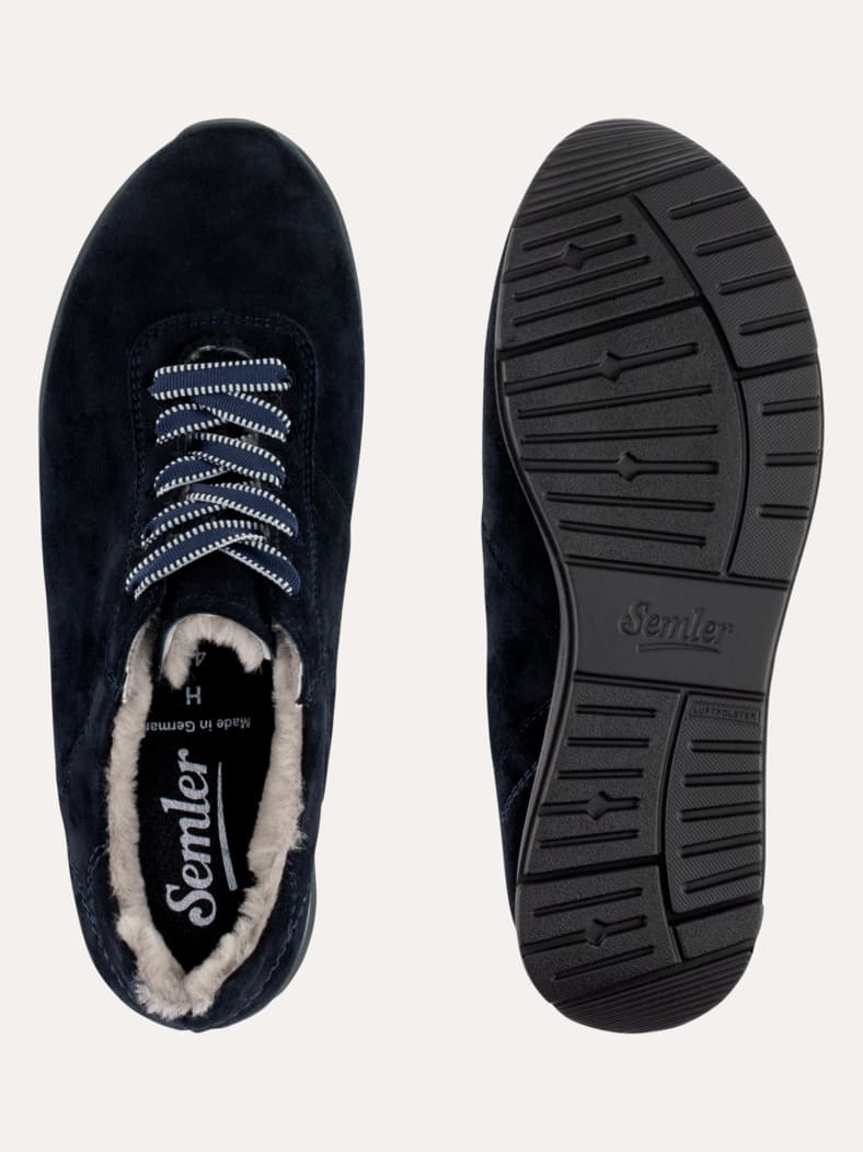 Lammfell-Sneaker Marine