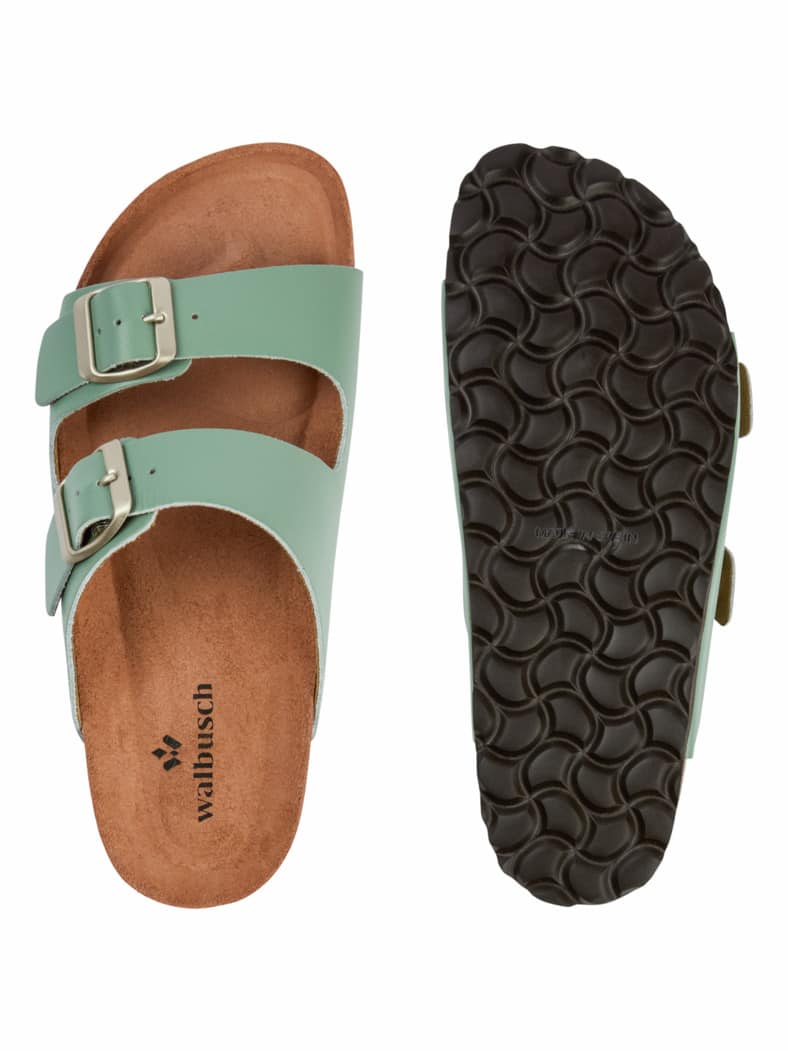 Komfort Sandale Softfußbett Pastellgrün