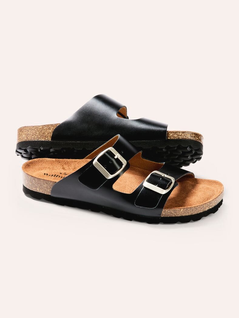 Komfort Sandale Softfußbett Schwarz