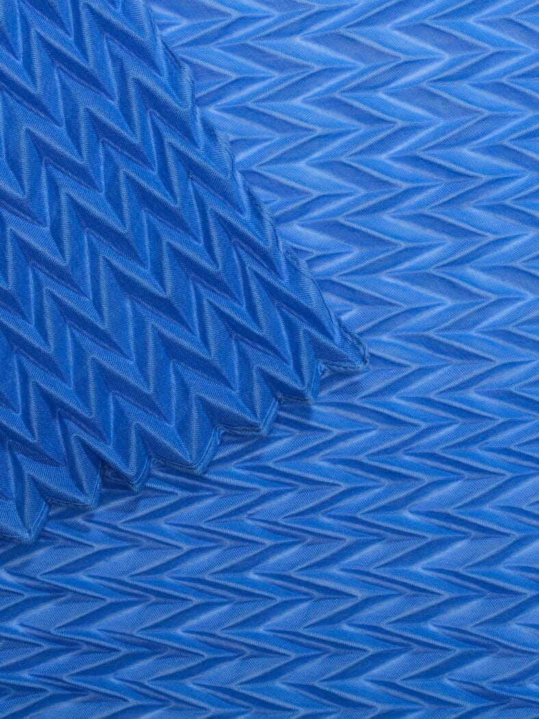 Plissee-Schal Meerblau