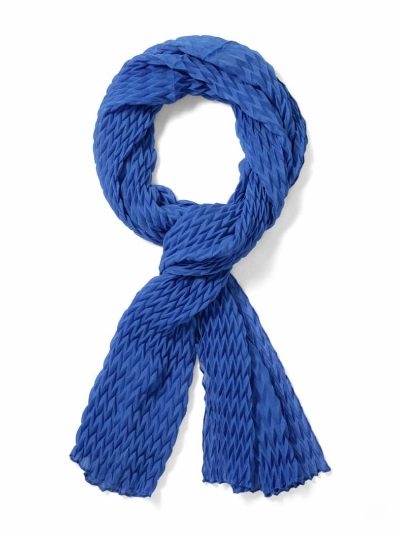 Plissee-Schal Königsblau