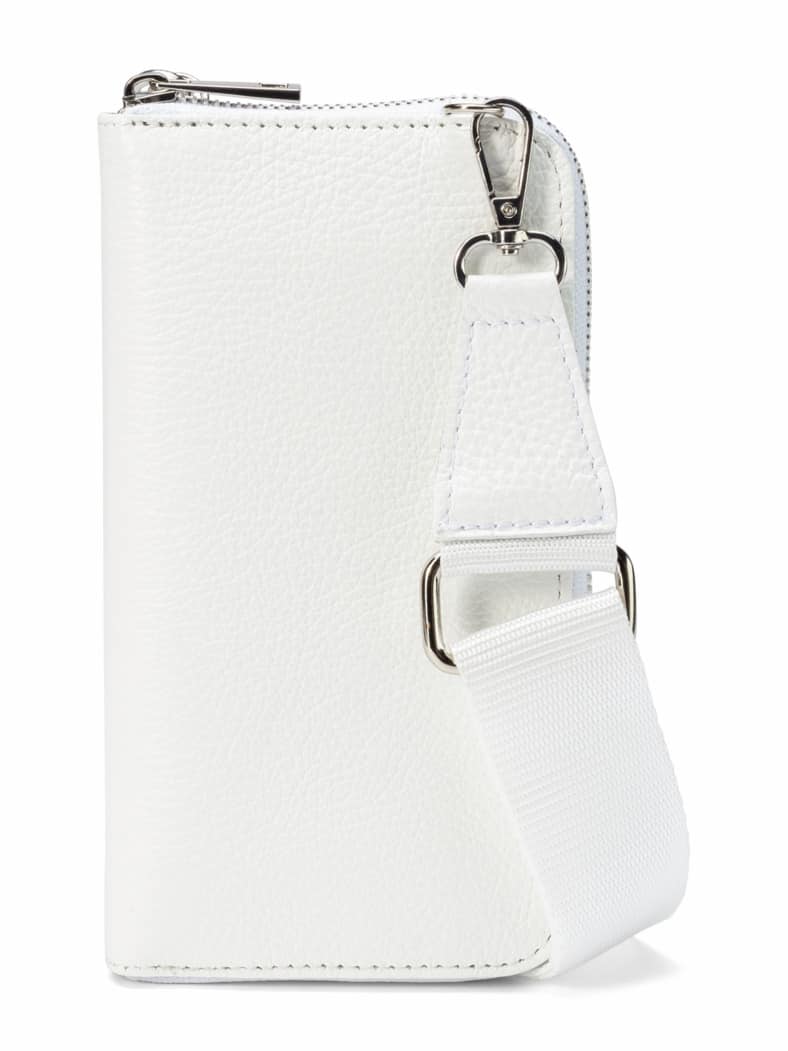 Leder-Handy-Portemonnaie Weiß