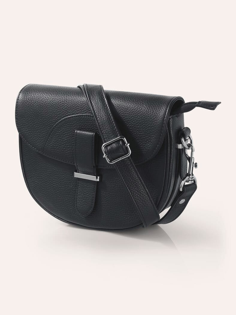Leder Handtasche Schwarz